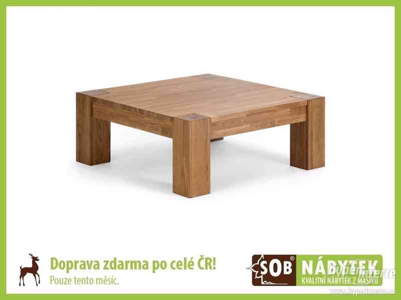 Konferenční stolek z dubu, konferenční stolek z masivu - foto 1