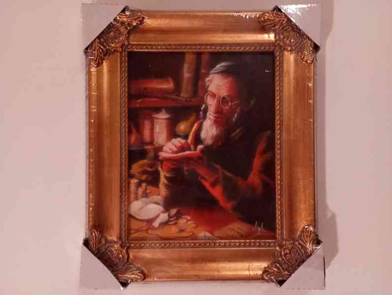 Olejomalba na plátně - zdobený rám 310x260mm - 001  - foto 2