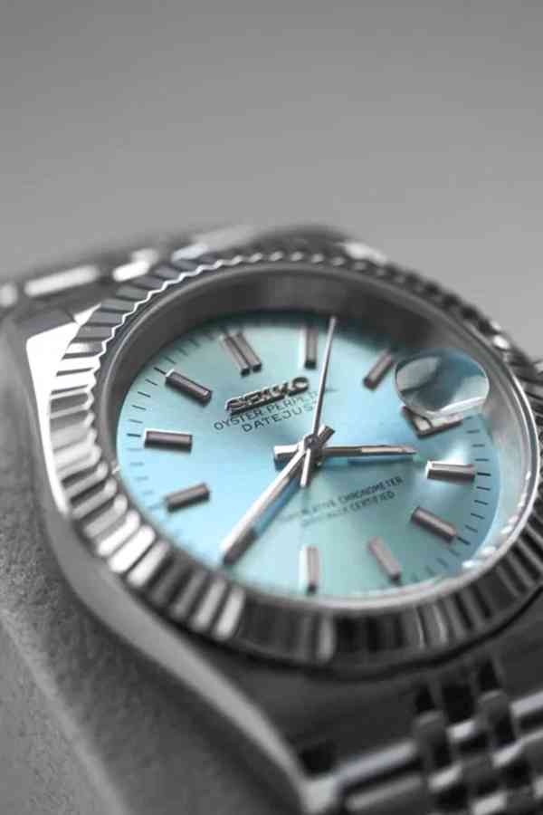 Hodinky SeikoMod Datejust Light Blue - foto 4