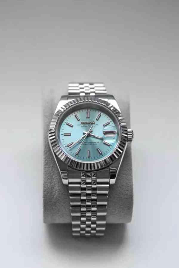 Hodinky SeikoMod Datejust Light Blue - foto 5