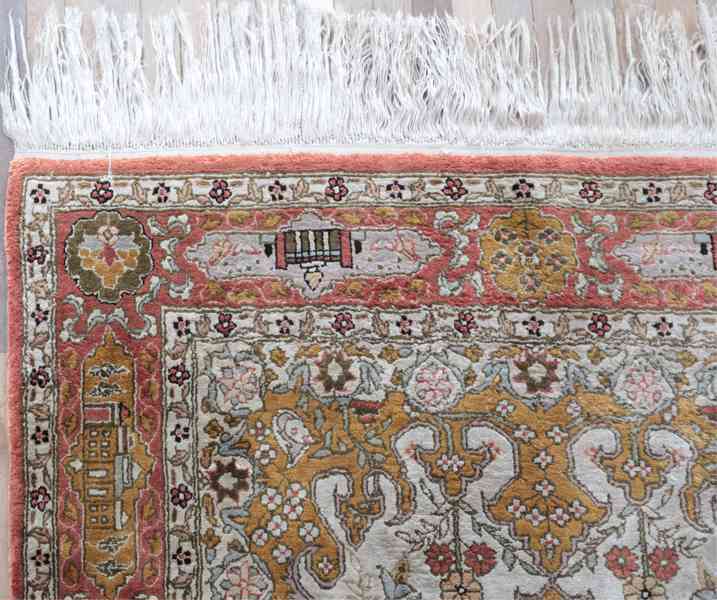 Celohedvábný perský koberec Ghoum 180 X 95 cm - foto 5