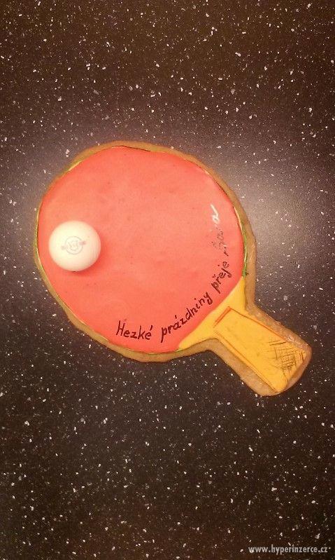 Perníková pingpongová pálka s míčkem - foto 1