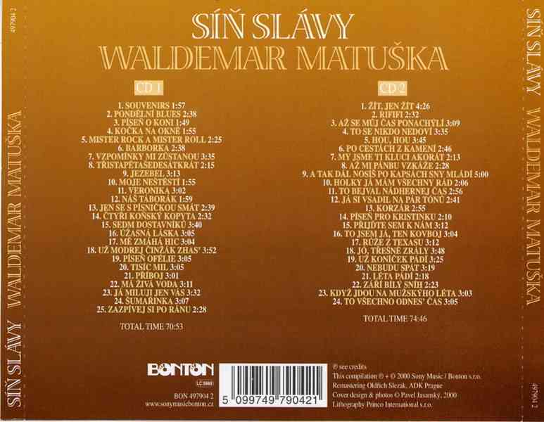 CD Waldemar Matuška - Síň slávy (2-CD) - foto 2