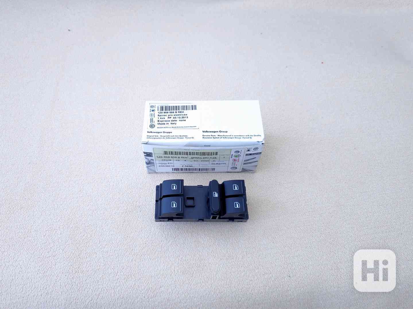 Nový ORIGINÁL Škoda spínač ovládání 4 oken 1Z0959858B - foto 1
