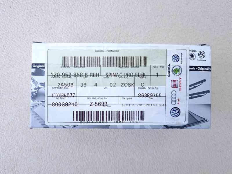 Nový ORIGINÁL Škoda spínač ovládání 4 oken 1Z0959858B - foto 4