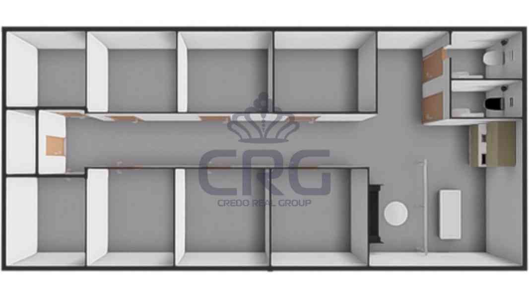 PRONÁJEM KANCELÁŘSKÉHO KOMPLEXU O CP CCA 181,57M2 V BRNĚ  - foto 3
