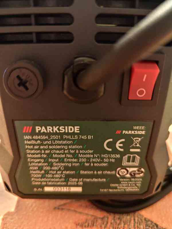 Horkovzdušná a pájecí stanice PHLLS 745 B1  - foto 3