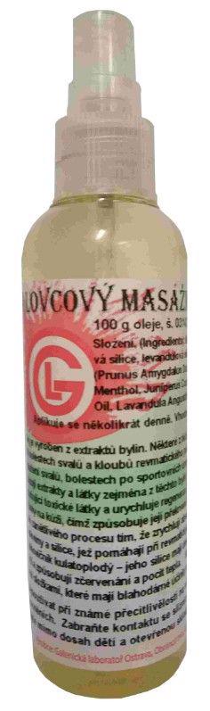 Jalovcový masážní olej mandlový GLO.                        