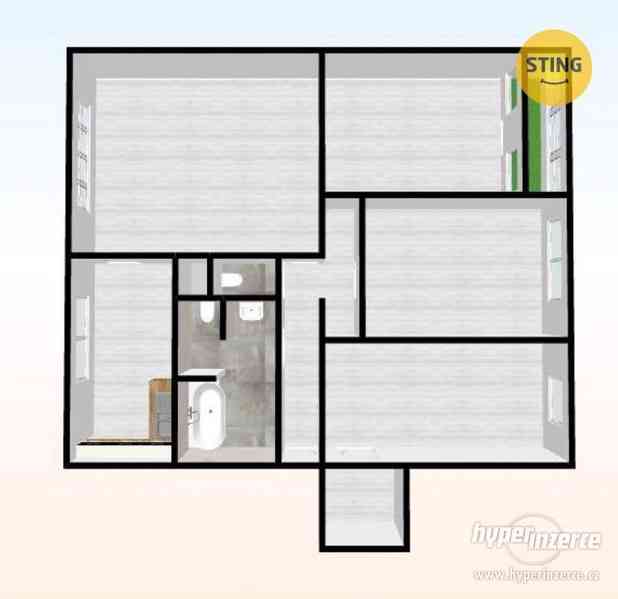 Byt 4+1 po rekonstrukci s balkonem, 96m2, Olomouc- Lazce - foto 11