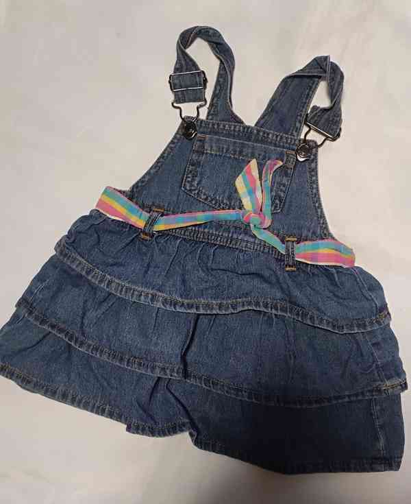 Dětská džínová sukně s laclem, vel. 86