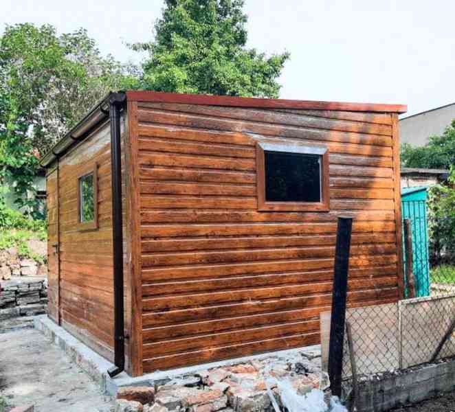 Zahradní domek 4m x 3m, bočni spád - dveře + okno - TS362  - foto 4