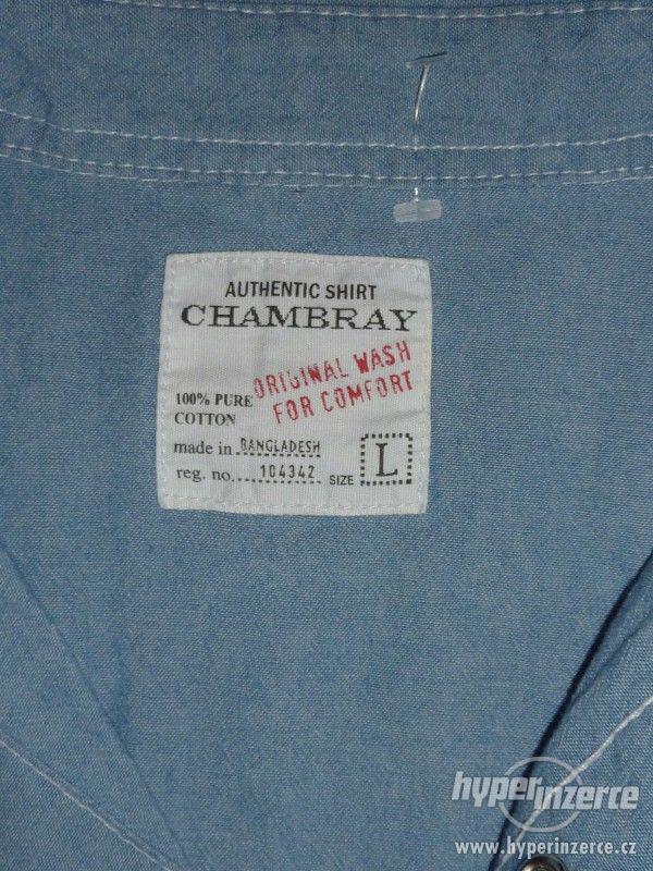 Jeans košile Chambray Authentic Denim - foto 2