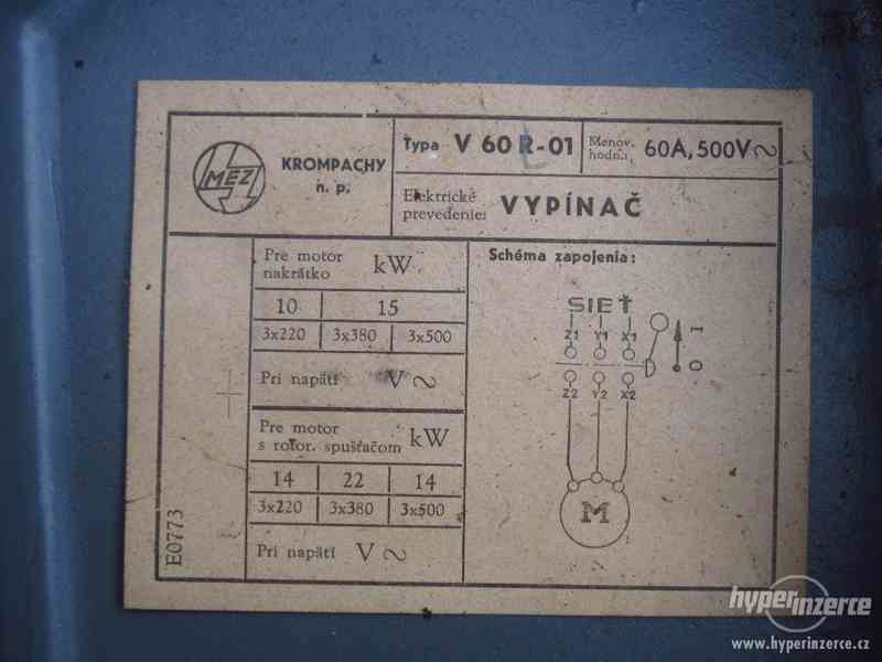 Vypínač V60R01 60A v krabici. - foto 2