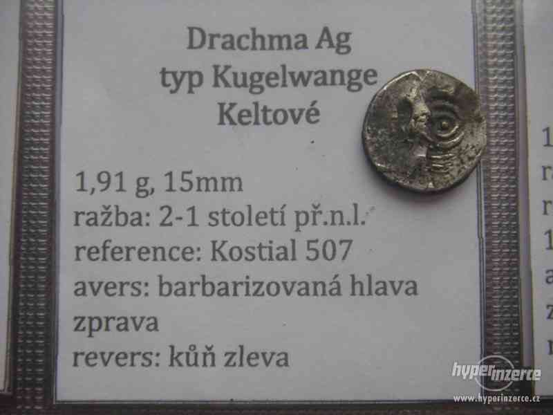 Drachma AR typ Kugelwange,Keltové, 2.-1.st.př.n.l. - foto 1