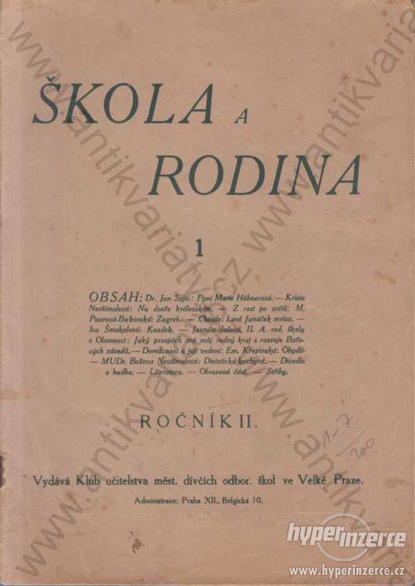 Škola a rodina sv. 1-7 Ročník II. 1928/9 - foto 1