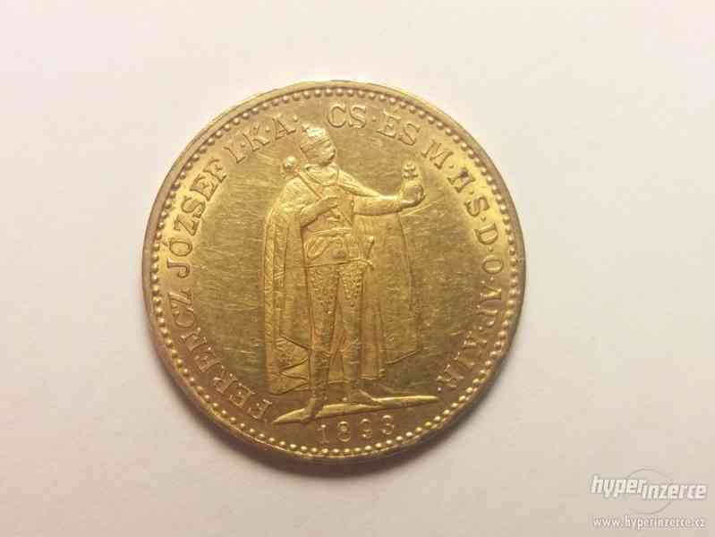 zlatá mince 20 koruna 1893 KB 40. - foto 1
