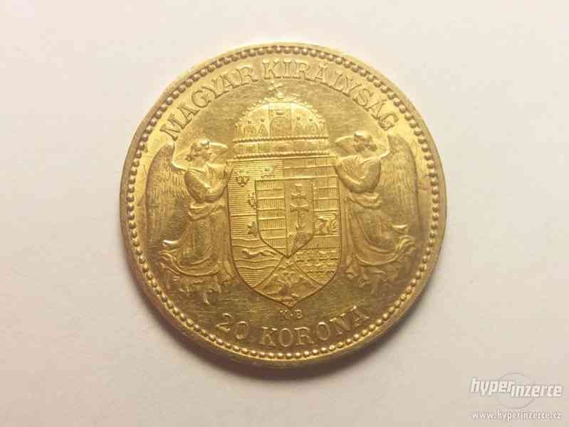 zlatá mince 20 koruna 1893 KB 40. - foto 2
