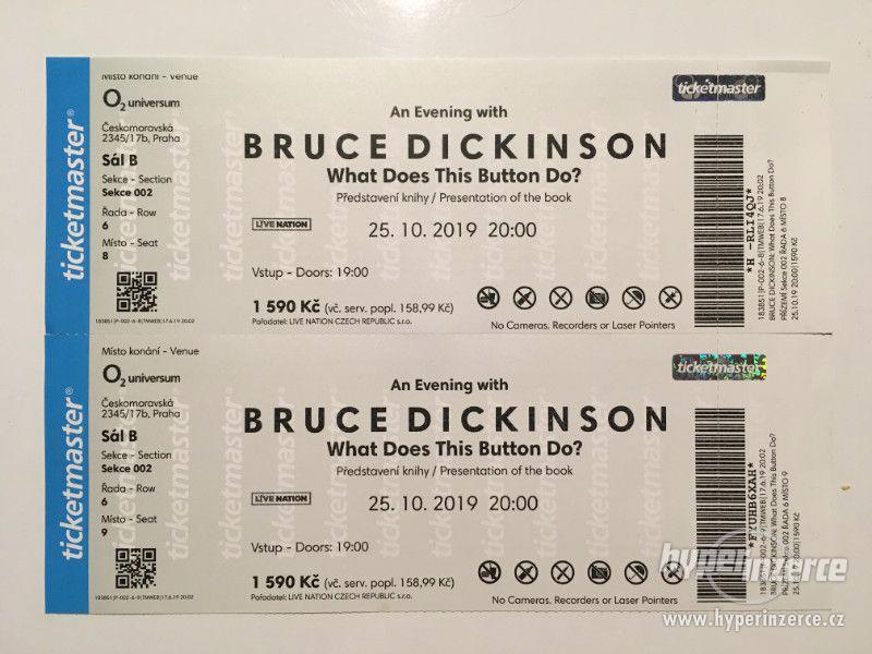 Bruce Dickinson - 2 vstupenky 25. 10. 2019 - foto 1