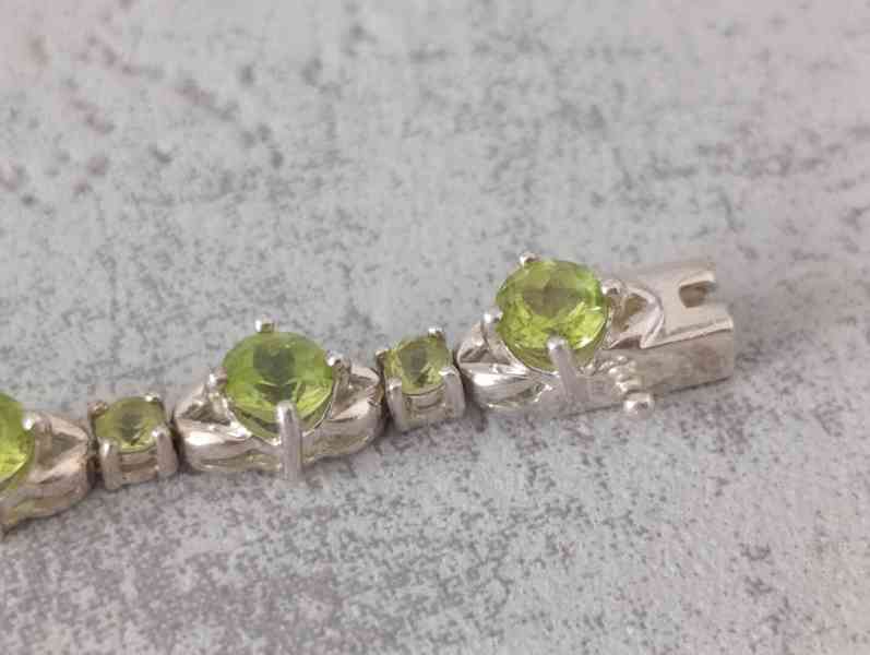 Krásný jemný dámský stříbrný náramek + krabička - foto 5