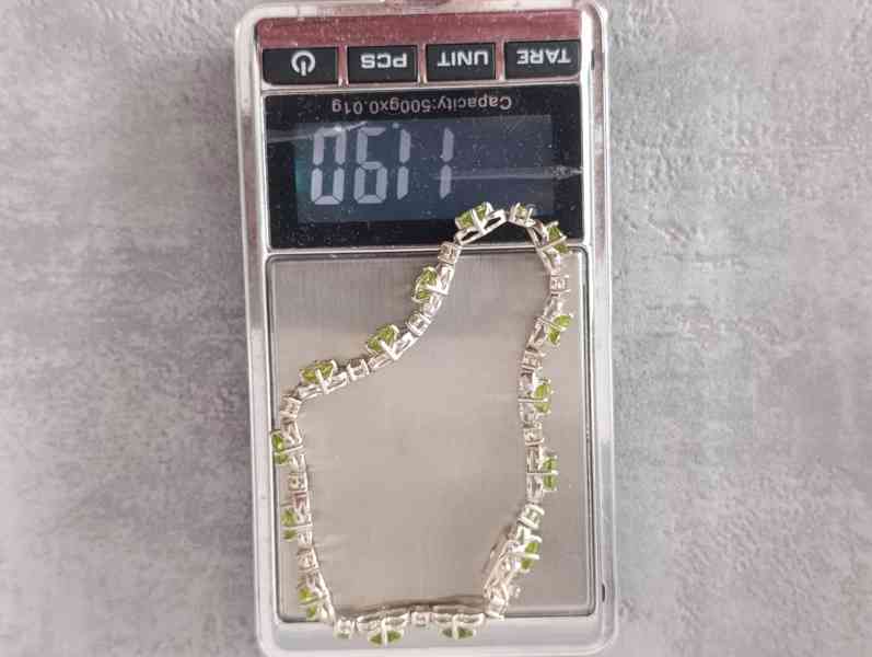 Krásný jemný dámský stříbrný náramek + krabička - foto 10