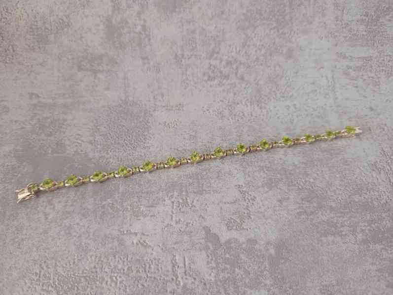 Krásný jemný dámský stříbrný náramek + krabička - foto 3