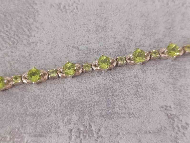 Krásný jemný dámský stříbrný náramek + krabička - foto 4