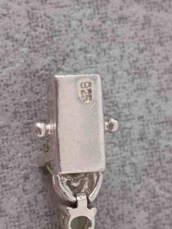 Krásný jemný dámský stříbrný náramek + krabička - foto 8