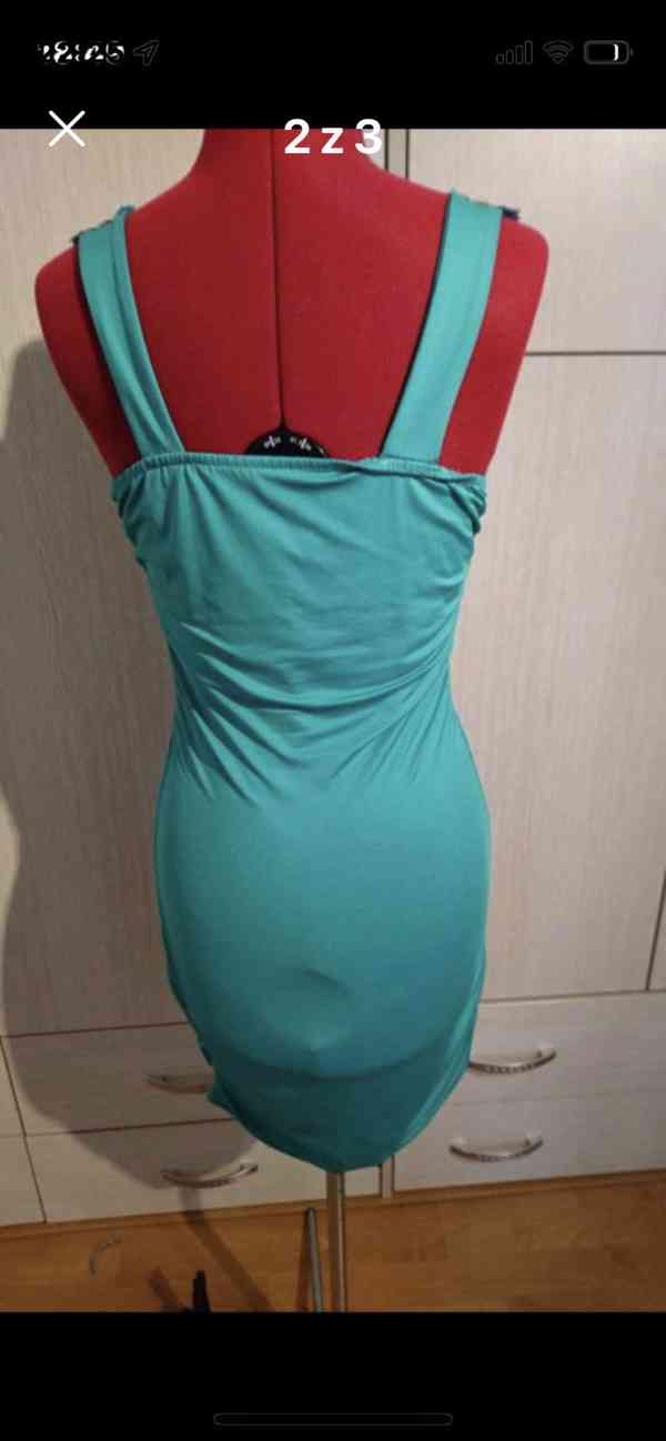 MINI ŠATY ZELENÉ - bazar - foto 2