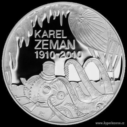 Stříbrná mince 100. výročí narození Karla Zemana PROOF - foto 1