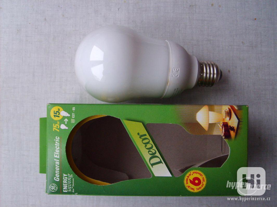 úsporná žárovka zářivka teplá bílá 75W (spotřeba 15W), E27 - foto 1