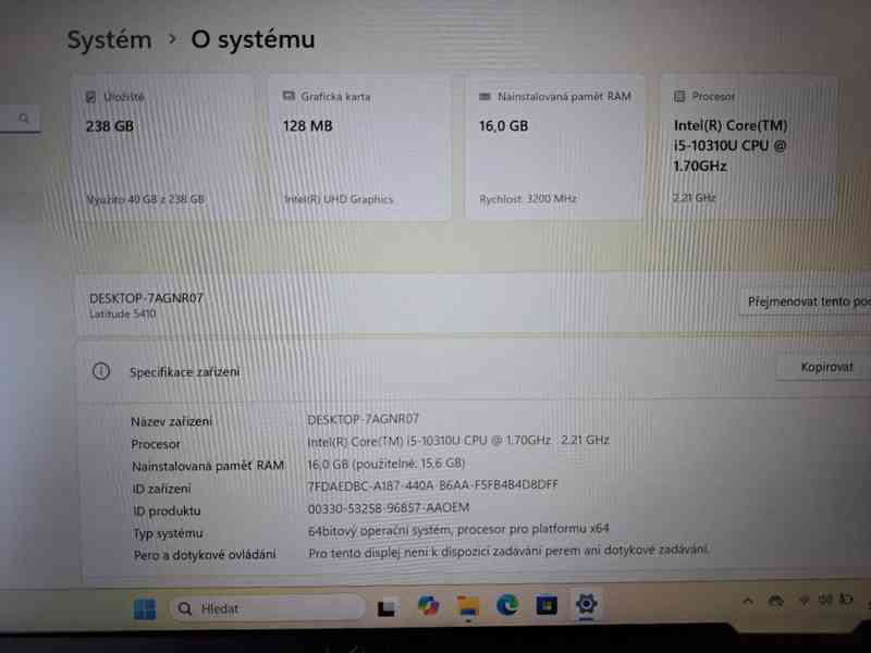 Dell latitude 5410 i5/16GB/SSD 256GB/záruka - foto 3