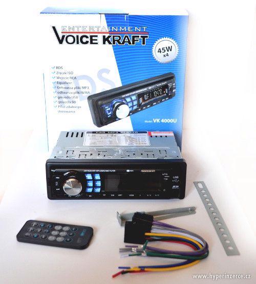 Autorádio s USB VoiceKraft 4000B - odnimatelny panel - foto 5