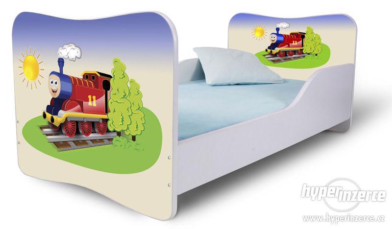 Dětská postel VLÁČEK s matrací, roštem 140x70 cm - foto 1