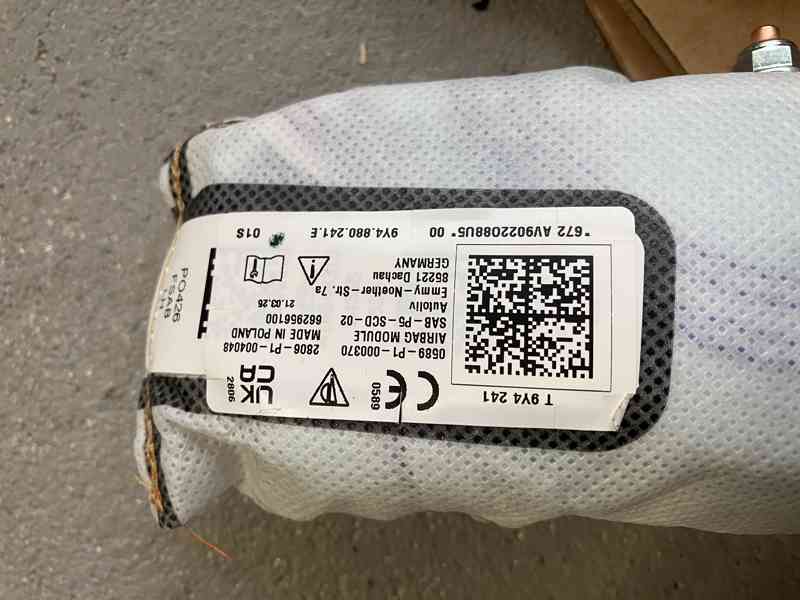 sedackovy airbag porsche cayenne pravy levy - foto 2