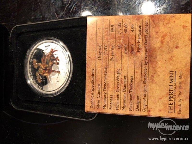 2x Stříbrná mince Dragons of legends - foto 5