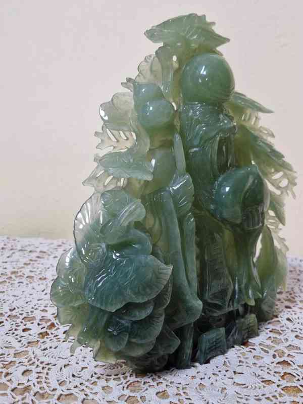 Orientální Reliéf s Bůžkem Jadeit Nefrit - foto 5