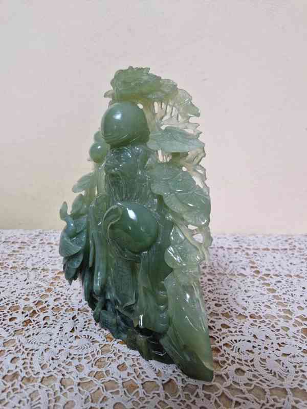 Orientální Reliéf s Bůžkem Jadeit Nefrit - foto 3
