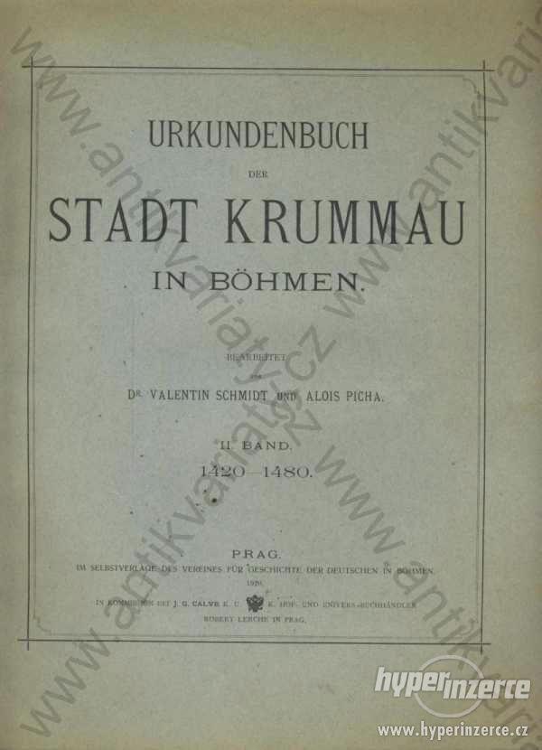 Krumlov Urkundenbuch der Stadt Krummau in Böhmen - foto 1