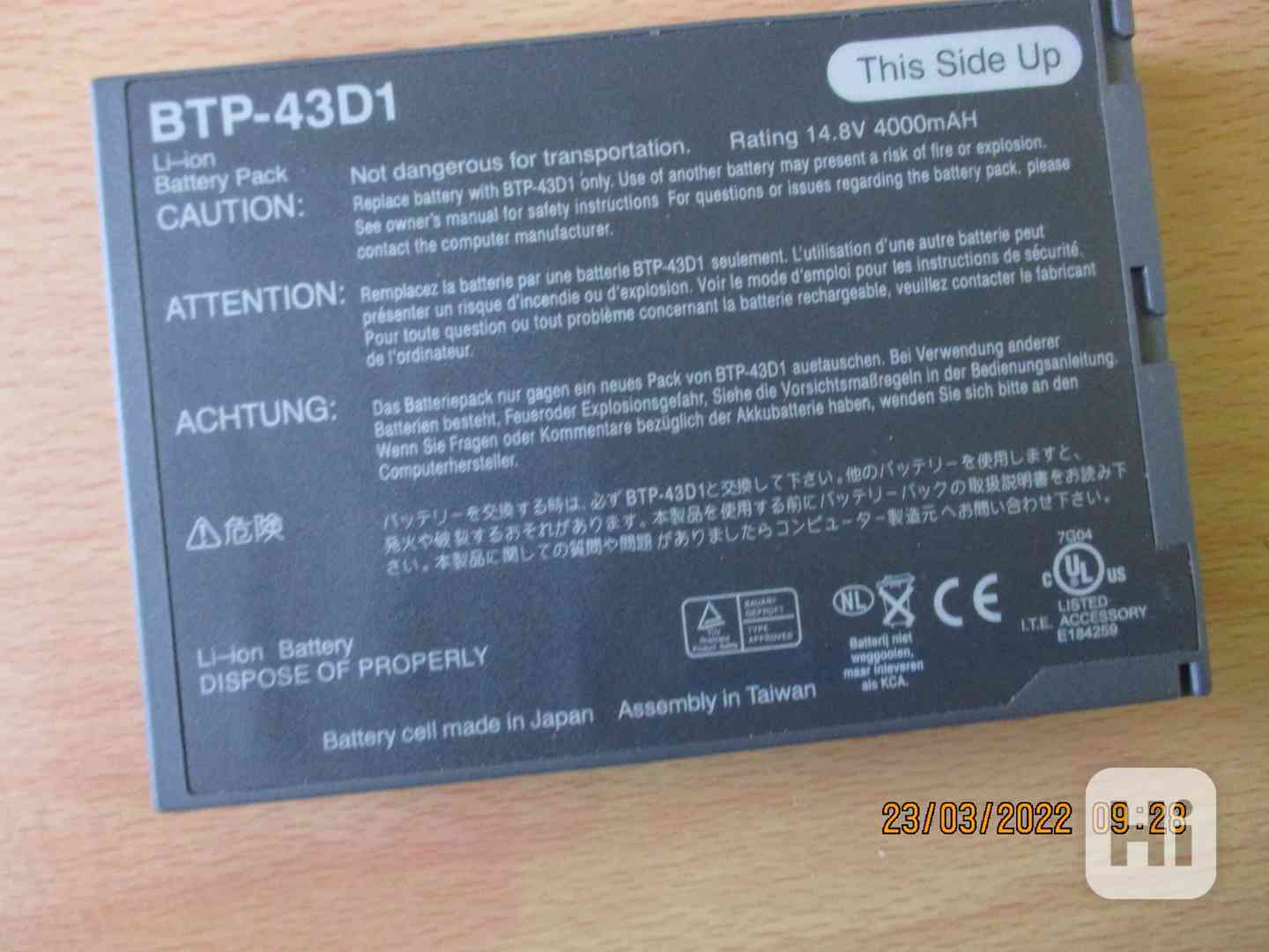 Baterie Acer BTP-43D1 - foto 1