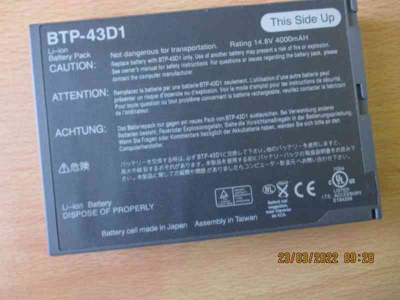 Baterie Acer BTP-43D1 - foto 1