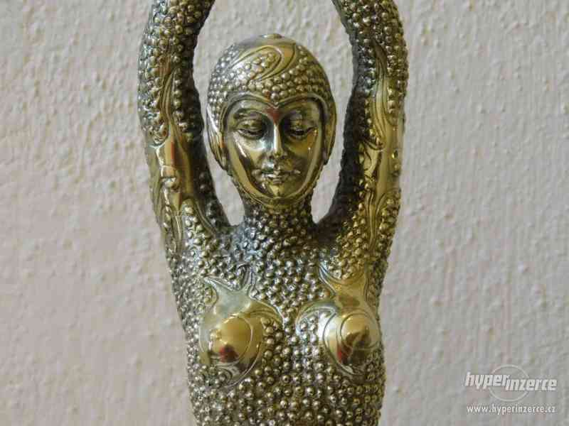 Bronzová socha tanečnice - Art Deco - foto 2