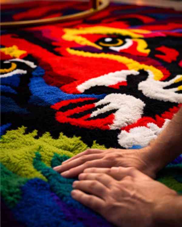 Ručně tuftovaný designový koberec – POP ART LEV (originál) - foto 3