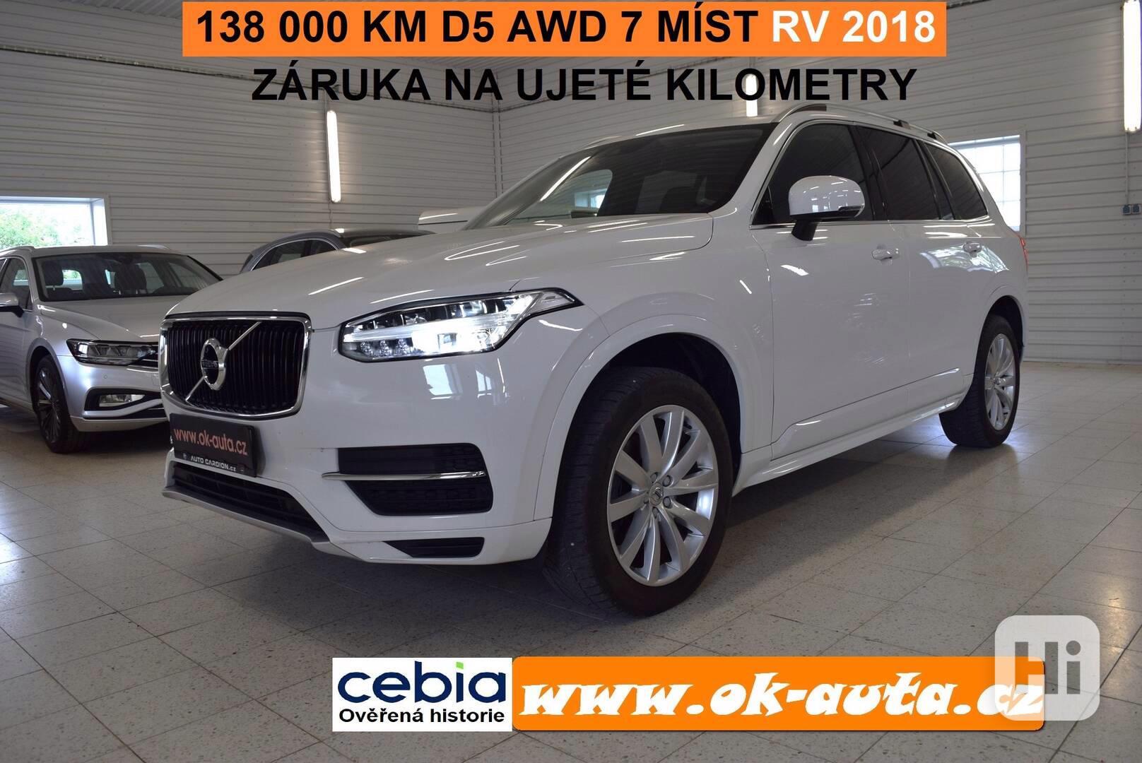 Volvo XC 90 2.0 D5 AWD 7 MÍST 138 000 KM 2018-DPH - foto 1