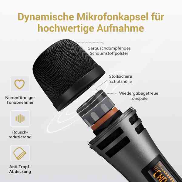 🎤 Bezdrátové karaoke mikrofony TONOR TW320 –nepoužité - foto 6