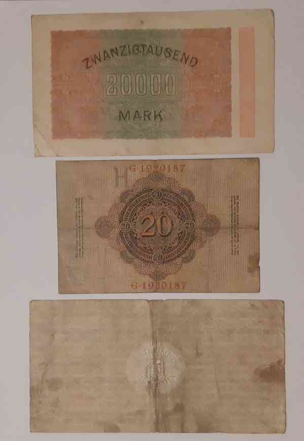 20000 Mark 1923 / 20 Mark 1910 / 500000 Mark 1923 Notgeld - foto 2