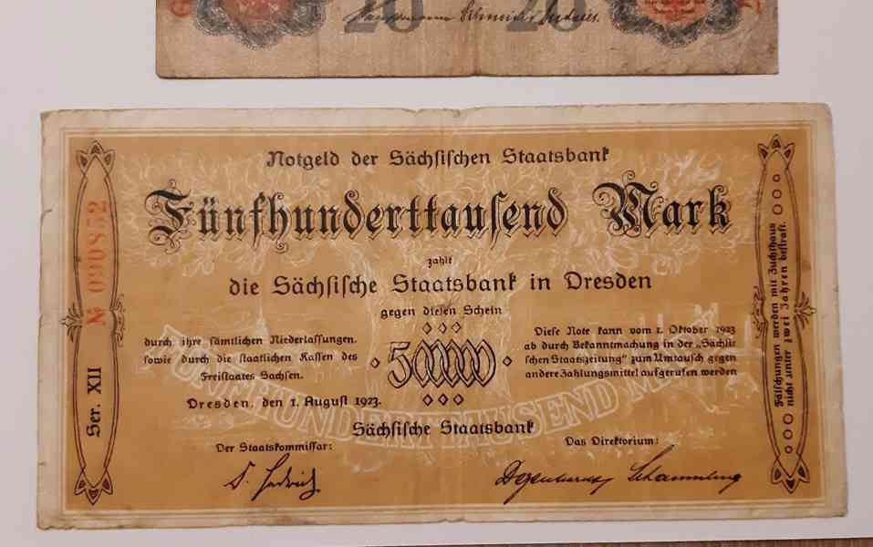 20000 Mark 1923 / 20 Mark 1910 / 500000 Mark 1923 Notgeld - foto 7
