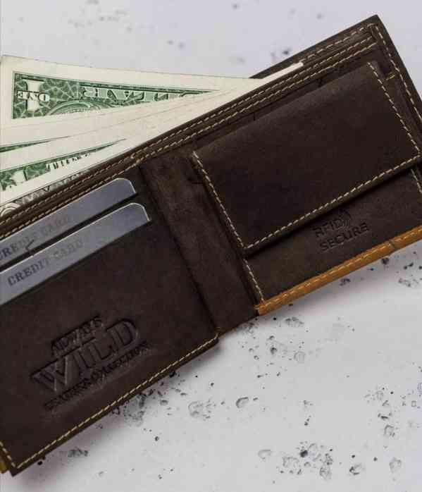 Pánská kožená peněženka Always Vild dvoubarevná v dárkové kr - foto 12