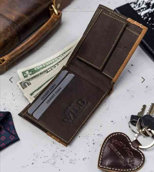 Pánská kožená peněženka Always Vild dvoubarevná v dárkové kr - foto 11