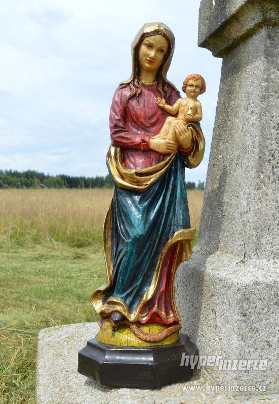 Marie a Ježíšek - 57 cm (rubínovomodrá) - foto 3
