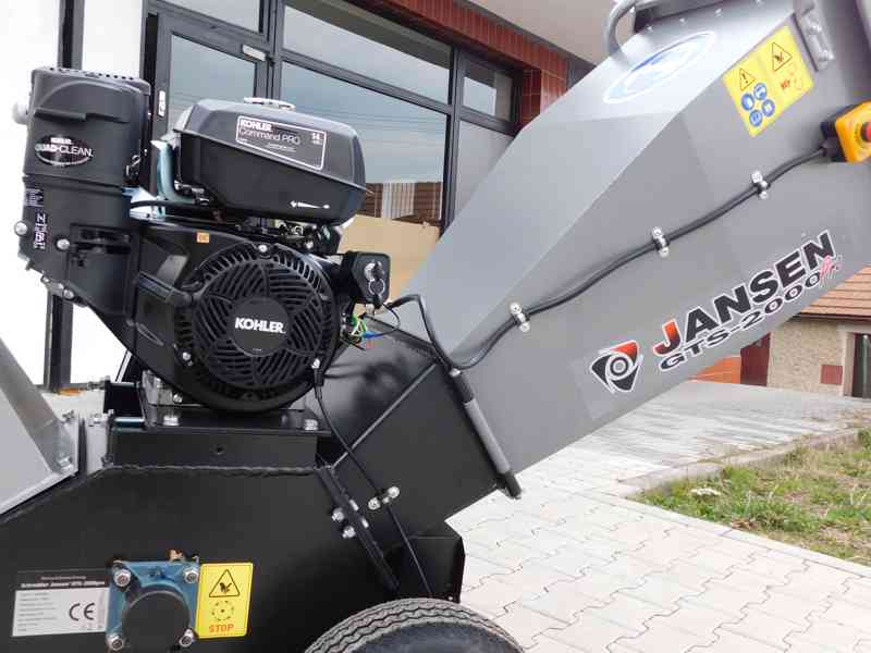 Drtič, štěpkovač Jansen GTS-2000pro, zahradní drtič - foto 5